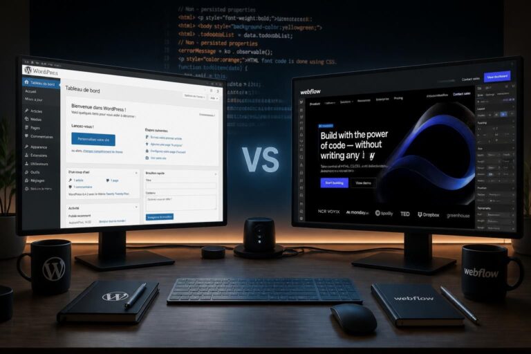 découvrez les différences entre wordpress et webflow pour choisir la meilleure plateforme afin de créer votre site web en 2024. guide complet pour faciliter votre décision.